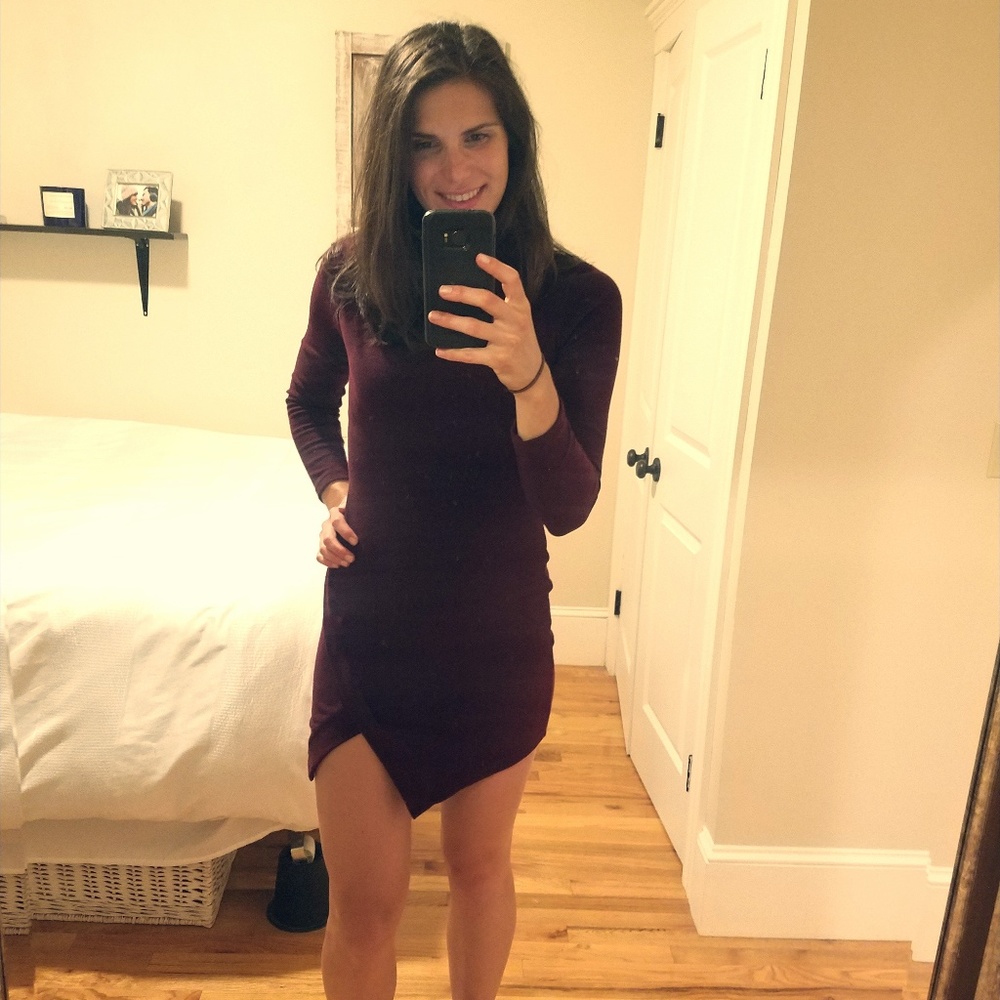 Olivaceous Burgundy Dress